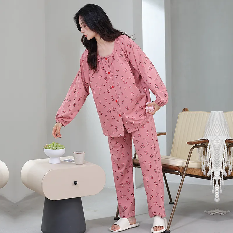 Herbal Primer Pajama Set Women's Combo Set-5