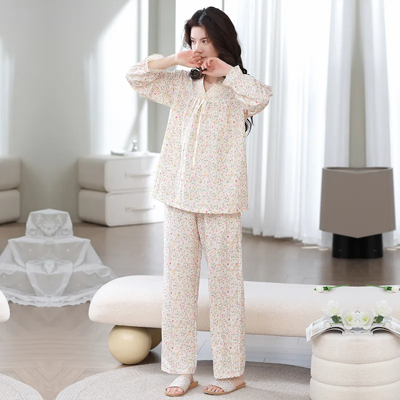 Herbal Primer Pajama Set Women's Combo Set-27