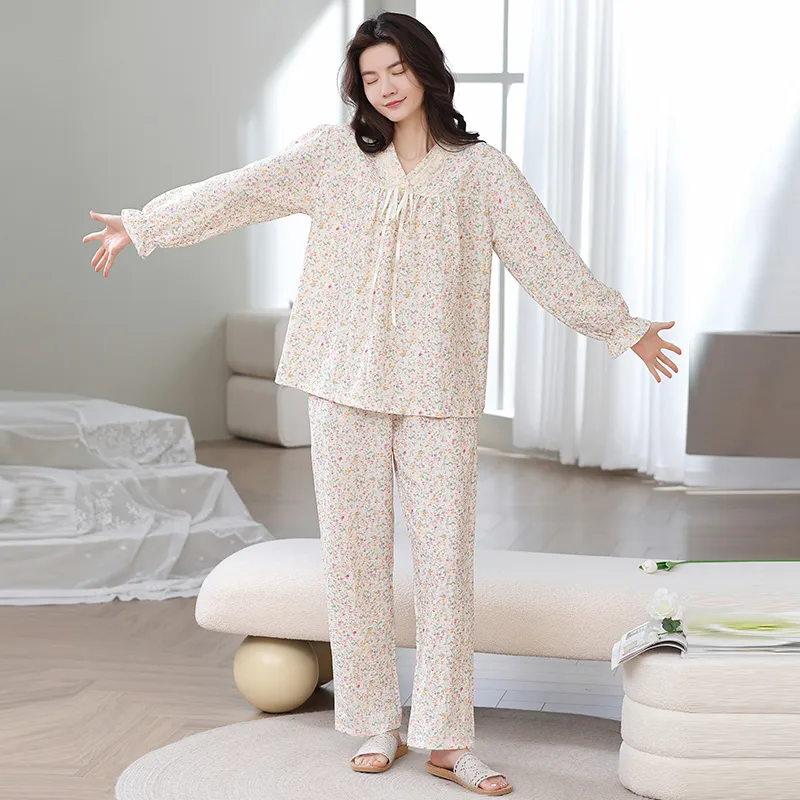 Herbal Primer Pajama Set Women's Combo Set-28