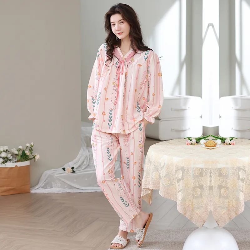 Herbal Primer Pajama Set Women's Combo Set-28