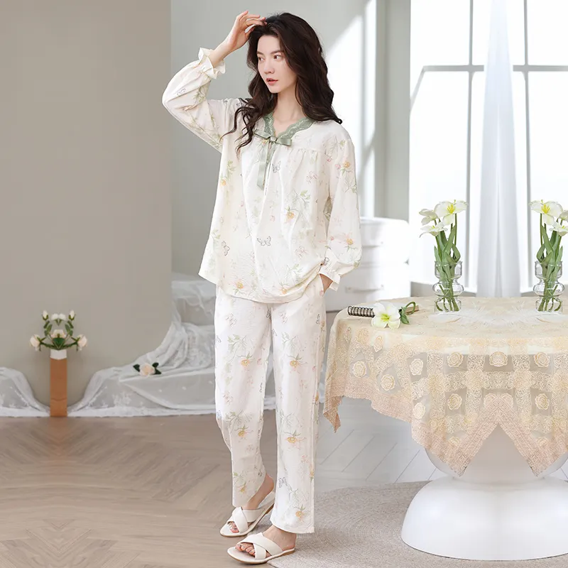 Herbal Primer Pajama Set Women's Combo Set-7