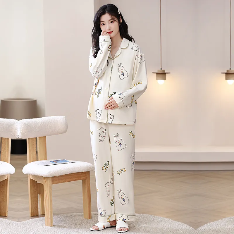 Herbal Primer Pajama Set Women's Combo Set-21
