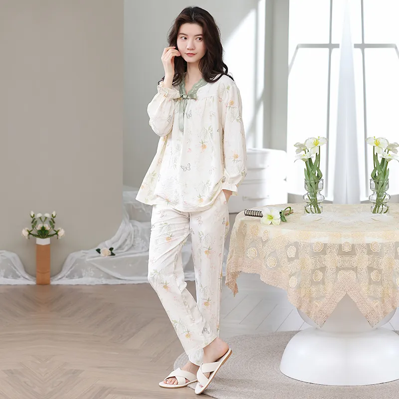 Herbal Primer Pajama Set Women's Combo Set-8