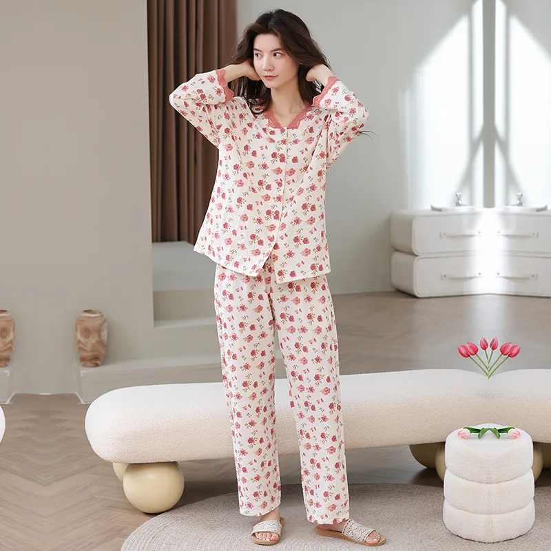 Herbal Primer Pajama Set Women's Combo Set-5