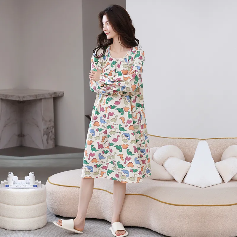 Herbal Primer Nightgown Women's Combo Set-26