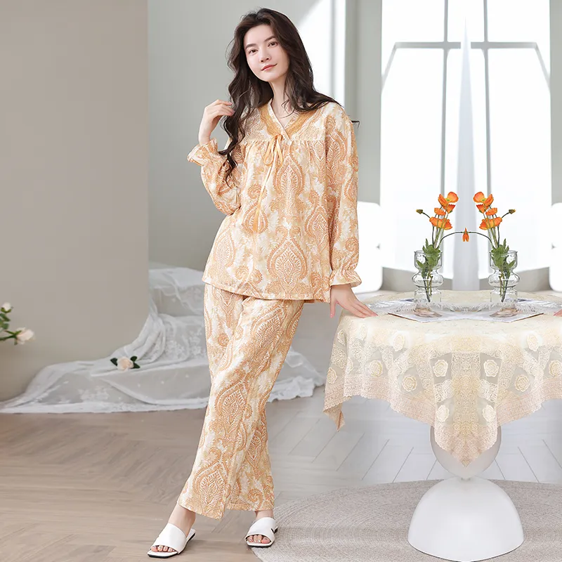 Herbal Primer Pajama Set Women's Combo Set-17