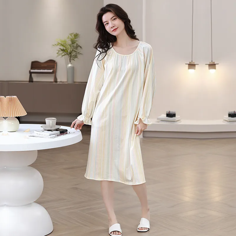 Herbal Primer Nightgown Women's Combo Set-7