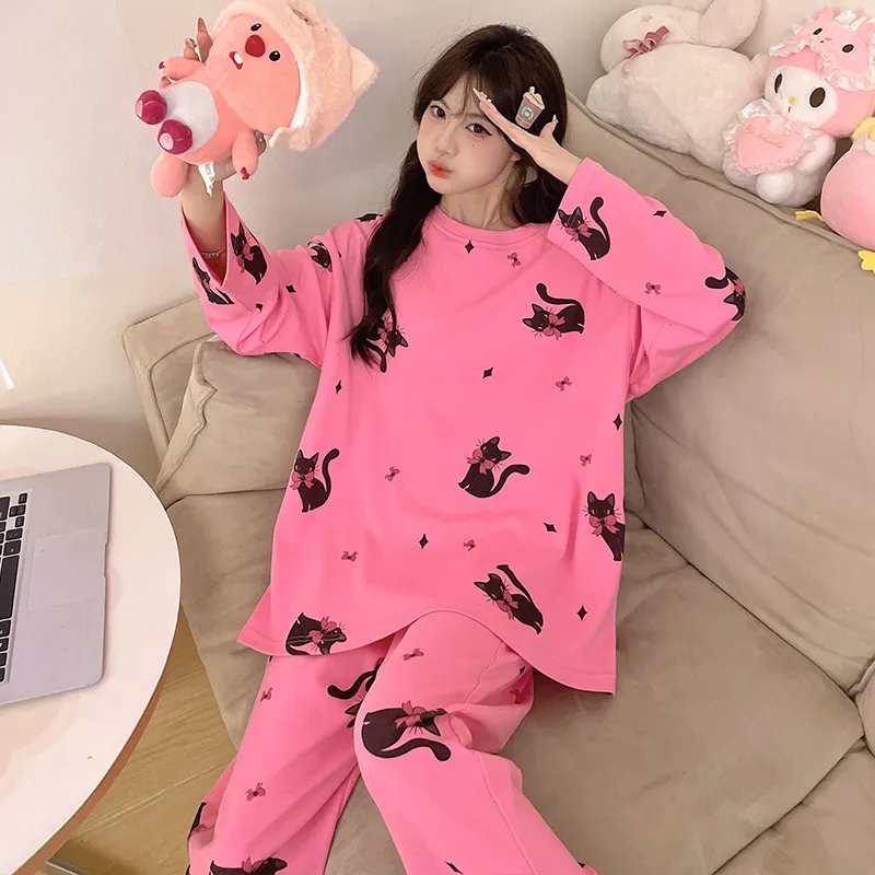 Herbal Primer Pajama Set Women's Combo Set-9