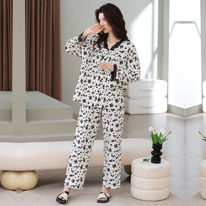 Herbal Primer Pajama Set Women's Combo Set-28