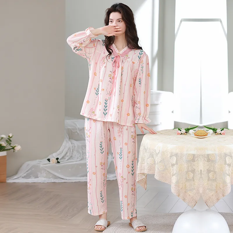 Herbal Primer Pajama Set Women's Combo Set-26