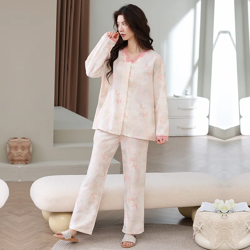 Herbal Primer Pajama Set Women's Combo Set-9