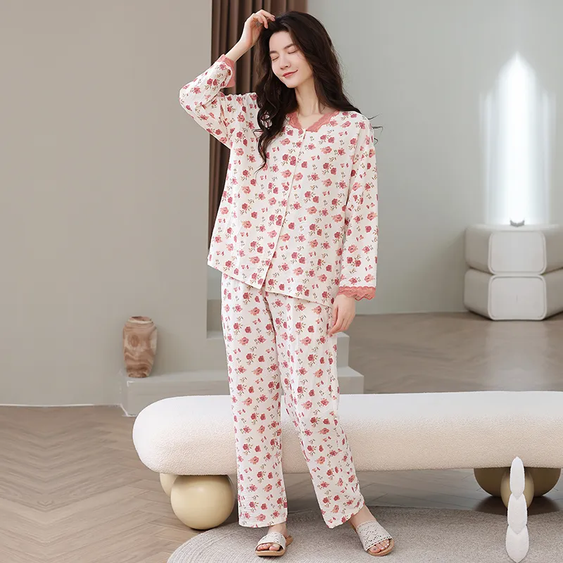 Herbal Primer Pajama Set Women's Combo Set-4