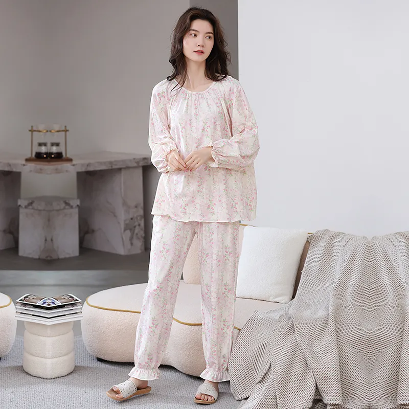 Herbal Primer Pajama Set Women's Combo Set-19