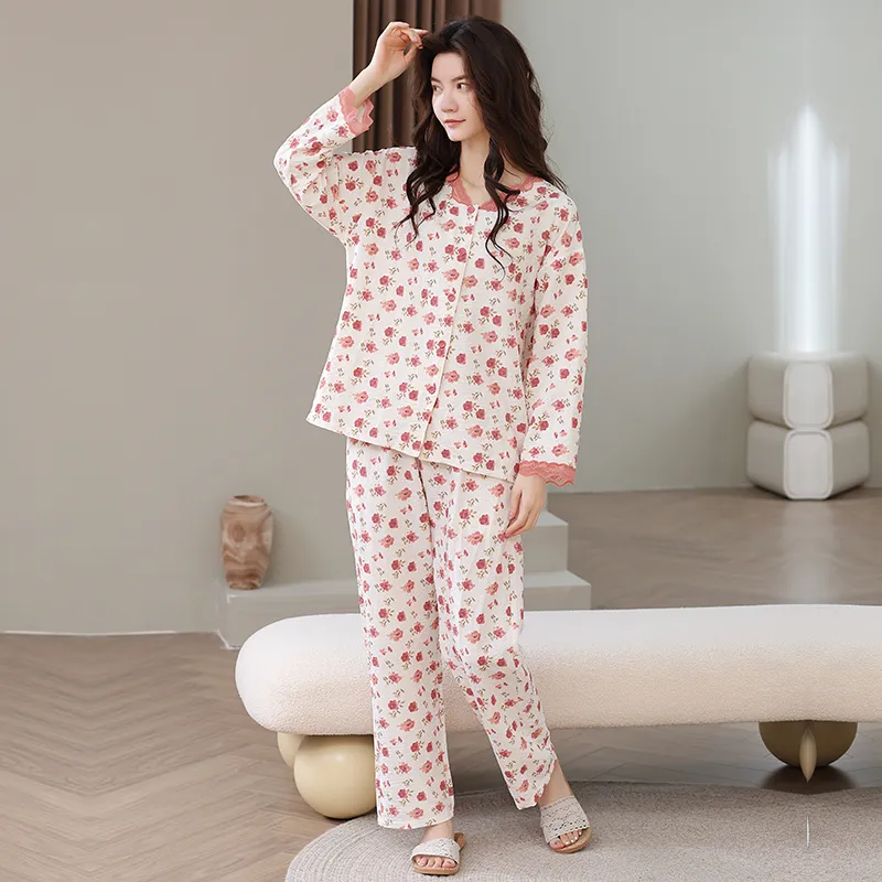 Herbal Primer Pajama Set Women's Combo Set-1