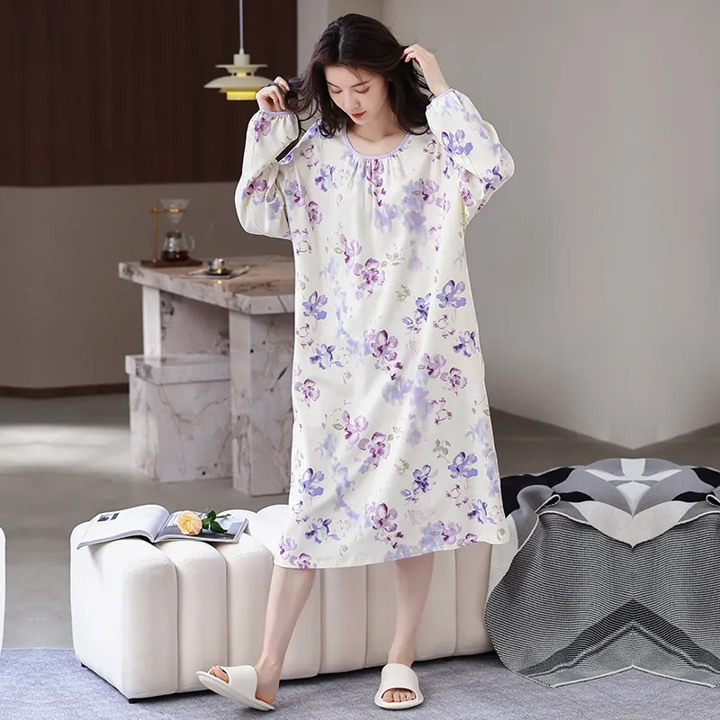 Herbal Primer Nightgown Women's Combo Set-26