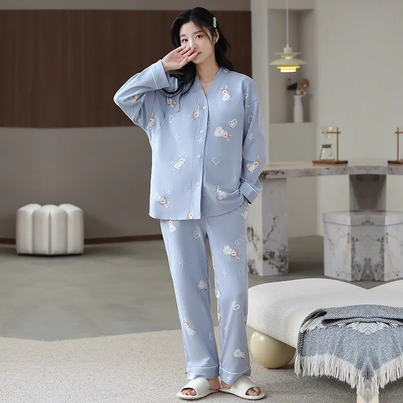 Herbal Primer Pajama Set Women's Combo Set-14