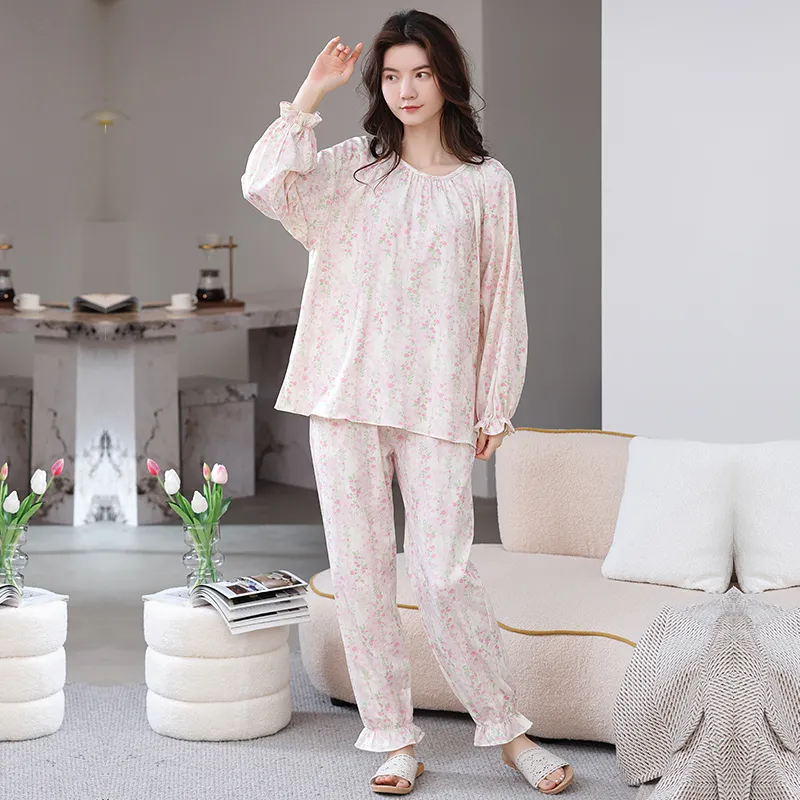Herbal Primer Pajama Set Women's Combo Set-23