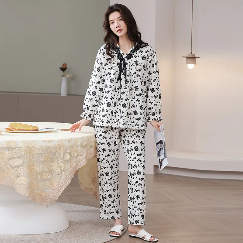 Herbal Primer Pajama Set Women's Combo Set-14