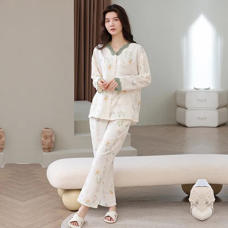 Herbal Primer Pajama Set Women's Combo Set-11
