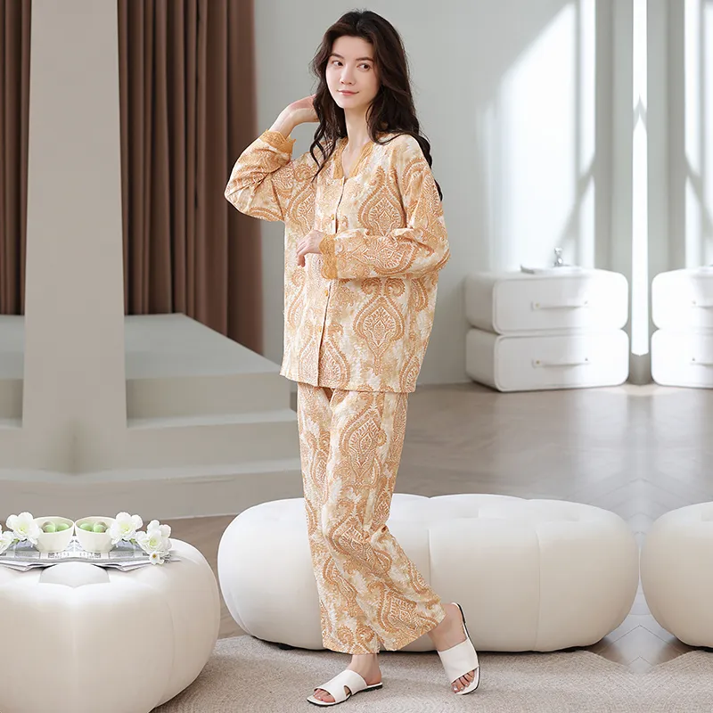 Herbal Primer Pajama Set Women's Combo Set-20