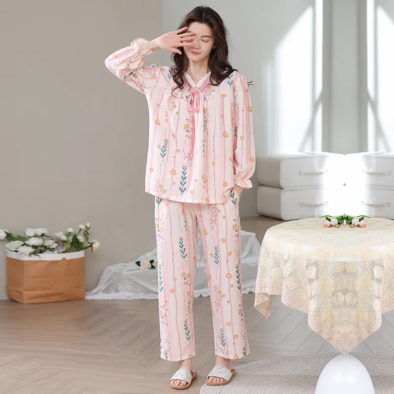 Herbal Primer Pajama Set Women's Combo Set-29