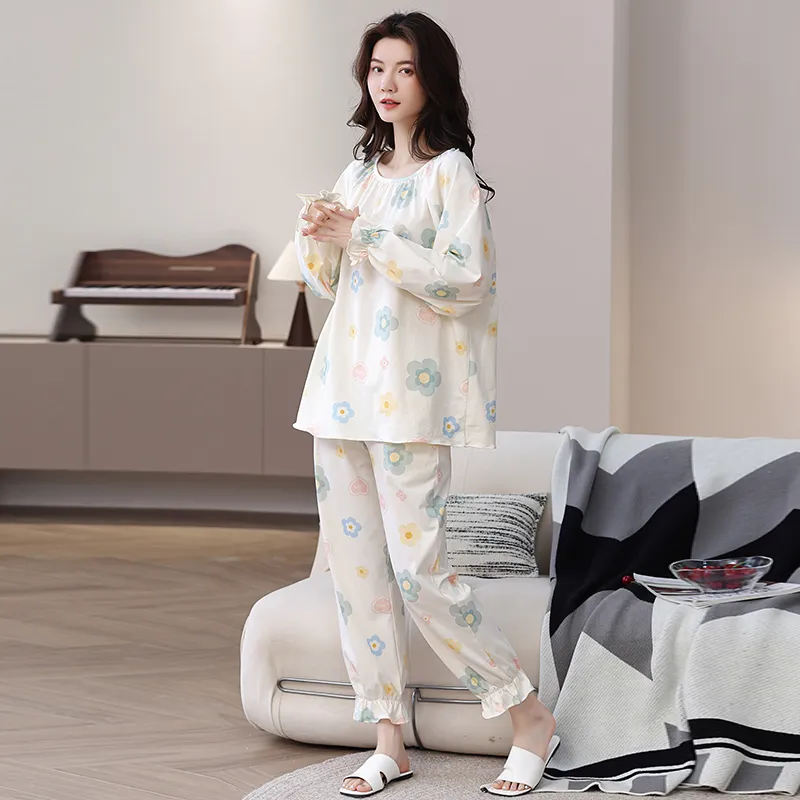 Herbal Primer Pajama Set Women's Combo Set-3