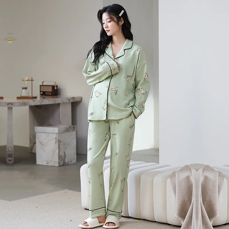 Herbal Primer Pajama Set Women's Combo Set-2