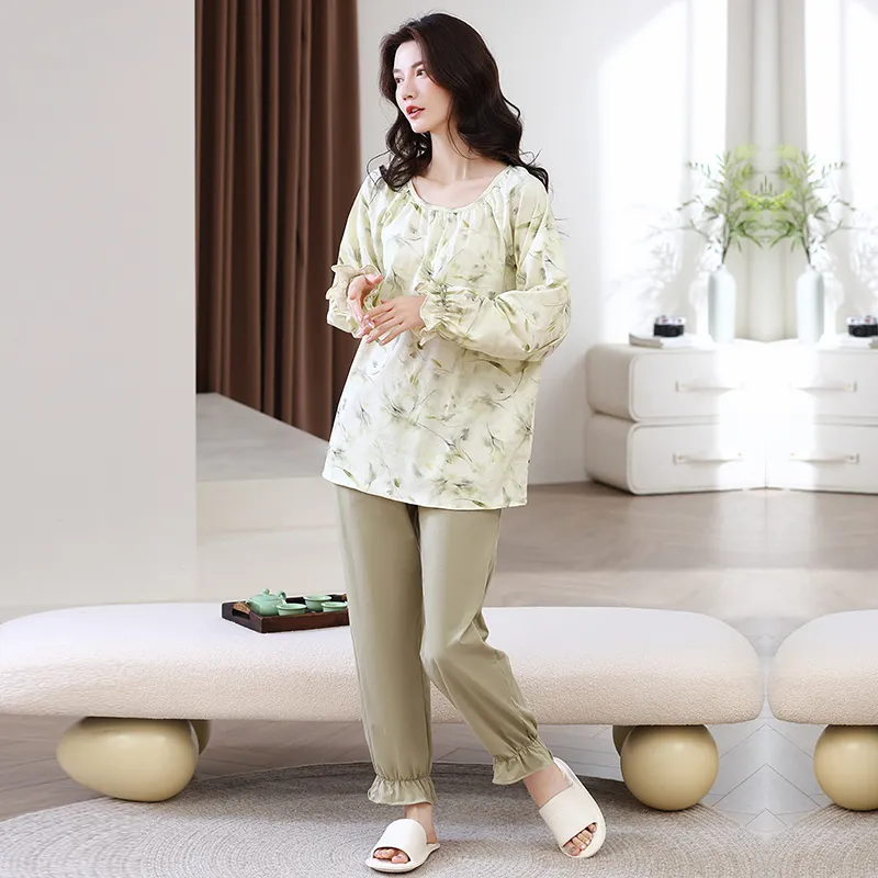 Herbal Primer Pajama Set Women's Combo Set-8