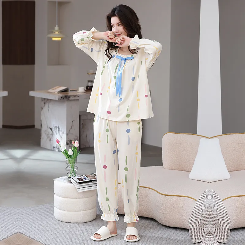 Herbal Primer Pajama Set Women's Combo Set-28
