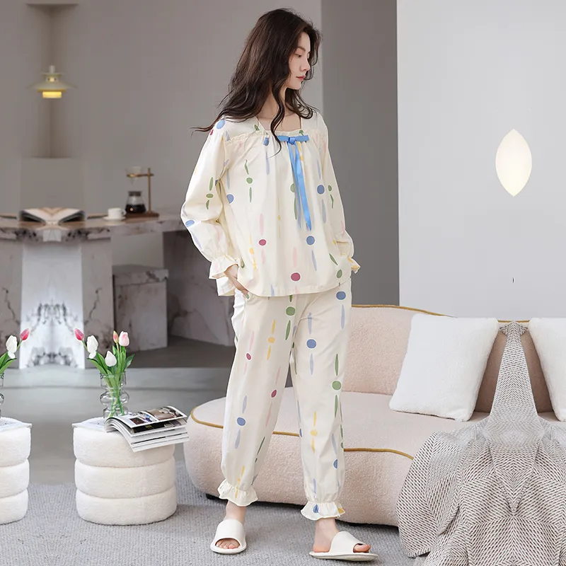 Herbal Primer Pajama Set Women's Combo Set-26