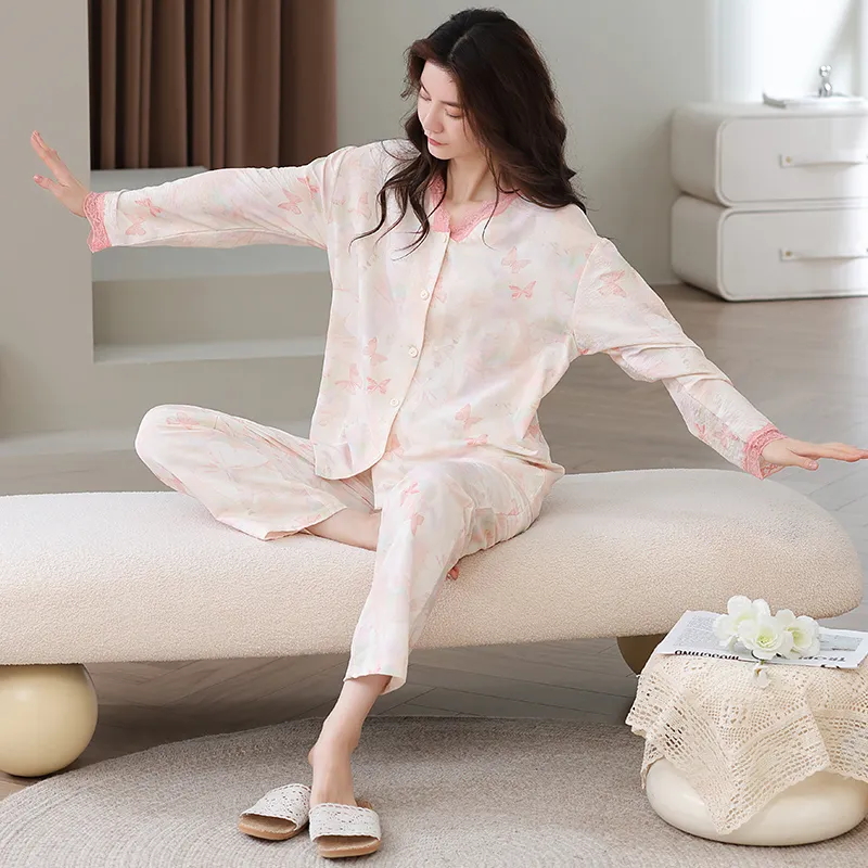 Herbal Primer Pajama Set Women's Combo Set-11