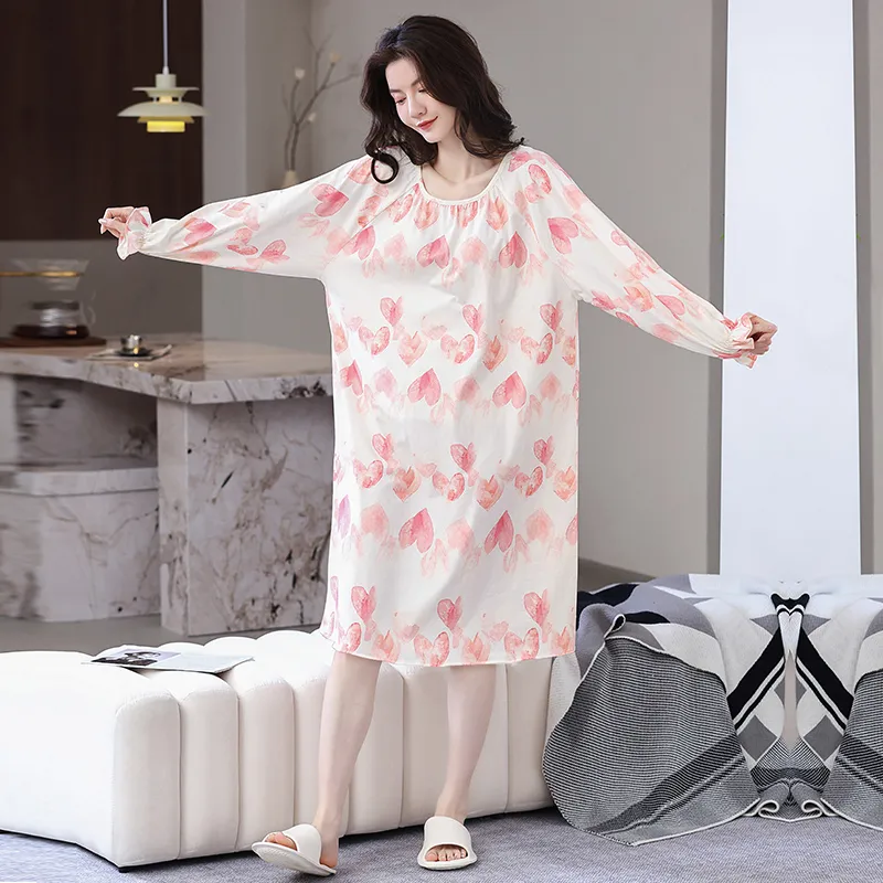 Herbal Primer Nightgown Women's Combo Set-1