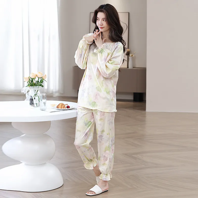 Herbal Primer Pajama Set Women's Combo Set-21