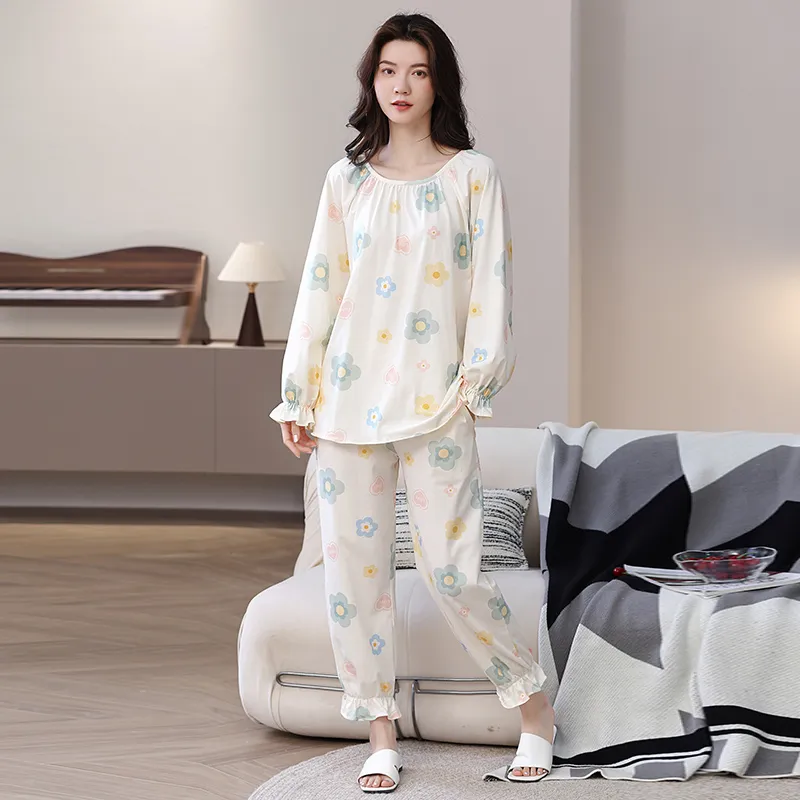 Herbal Primer Pajama Set Women's Combo Set-5