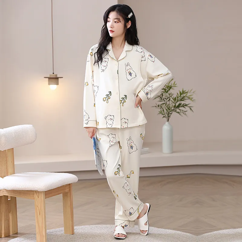Herbal Primer Pajama Set Women's Combo Set-22