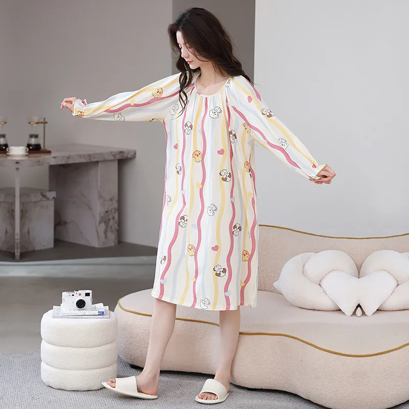 Herbal Primer Nightgown Women's Combo Set-13