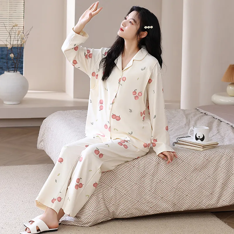 Herbal Primer Pajama Set Women's Combo Set-27