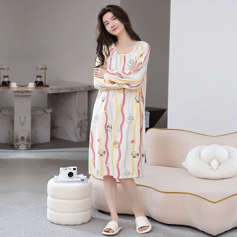 Herbal Primer Nightgown Women's Combo Set-14