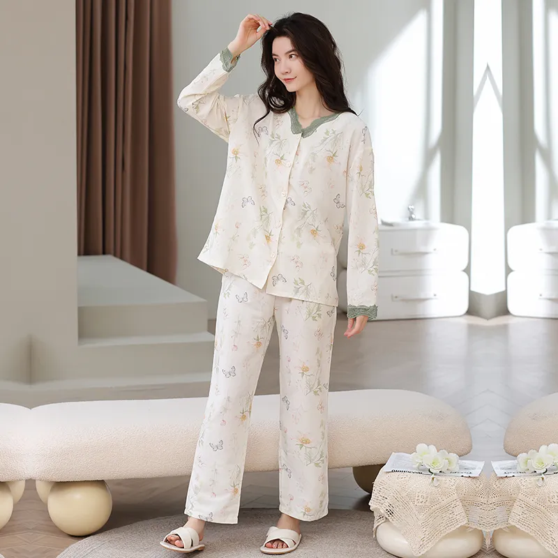 Herbal Primer Pajama Set Women's Combo Set-13
