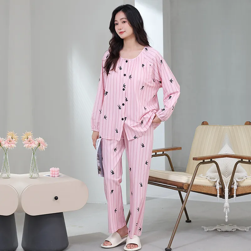 Herbal Primer Pajama Set Women's Combo Set-9
