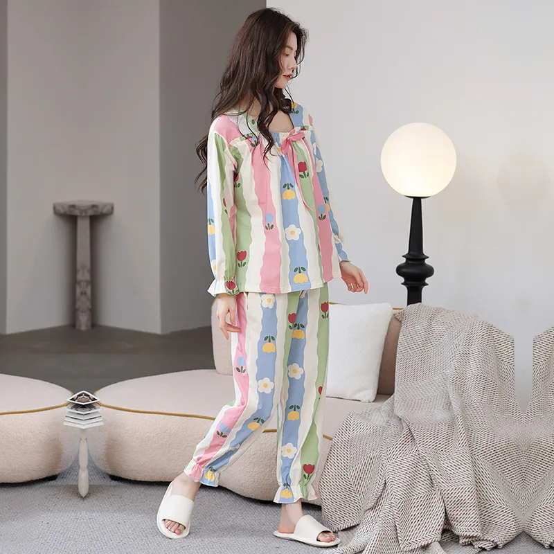 Herbal Primer Pajama Set Women's Combo Set-11