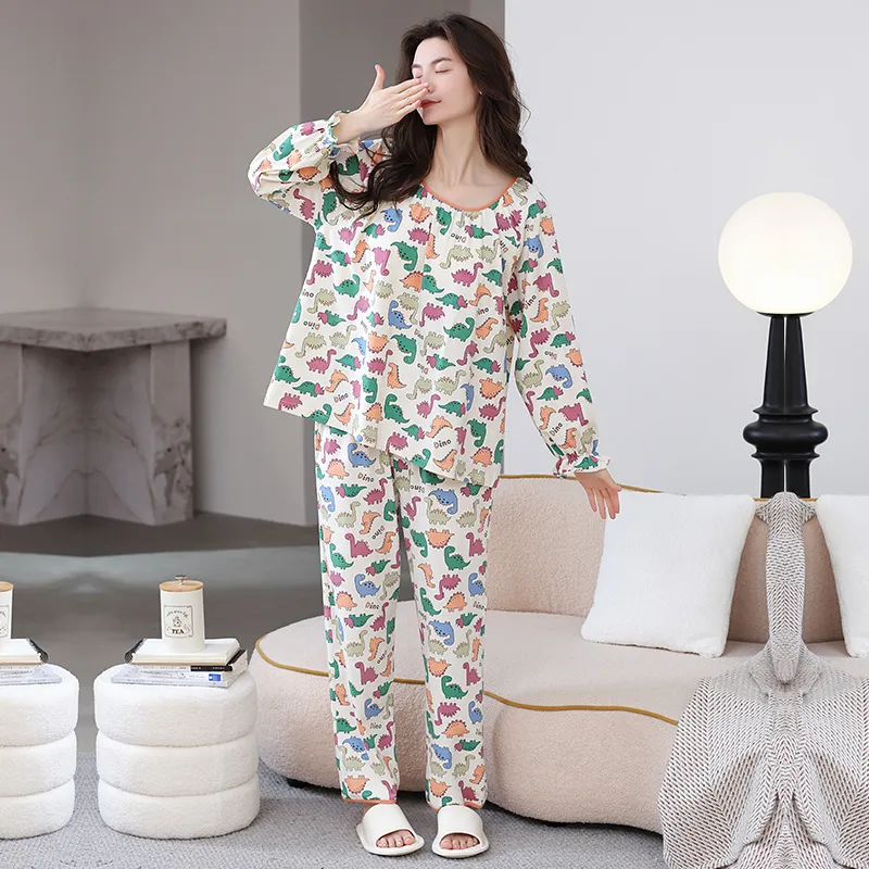 Herbal Primer Pajama Set Women's Combo Set-15