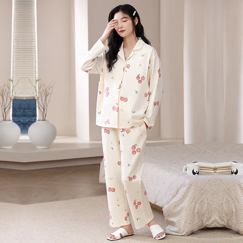 Herbal Primer Pajama Set Women's Combo Set-26