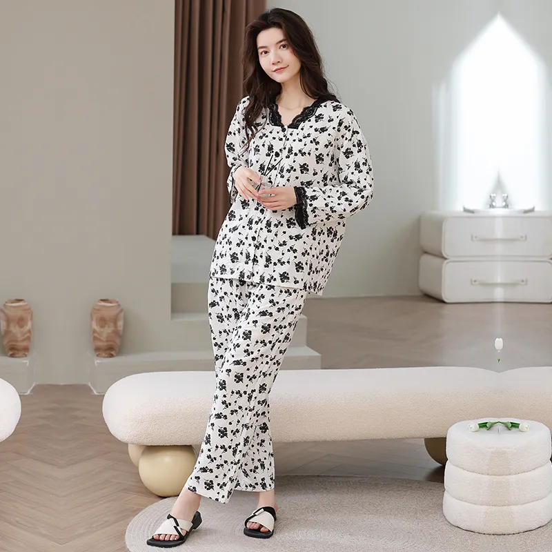 Herbal Primer Pajama Set Women's Combo Set-27