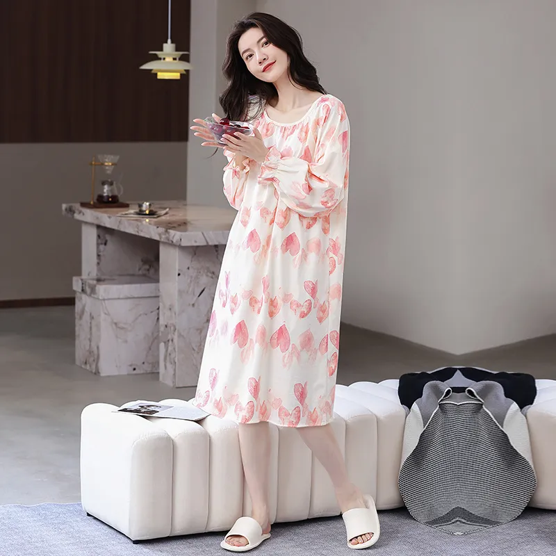Herbal Primer Nightgown Women's Combo Set-2