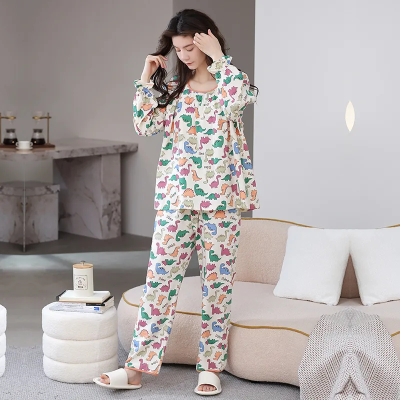 Herbal Primer Pajama Set Women's Combo Set-14