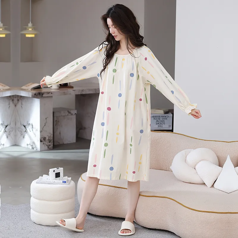 Herbal Primer Nightgown Women's Combo Set-22