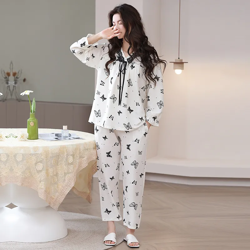 Herbal Primer Pajama Set Women's Combo Set-2