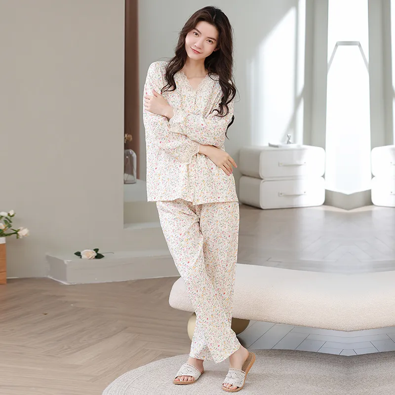 Herbal Primer Pajama Set Women's Combo Set-4