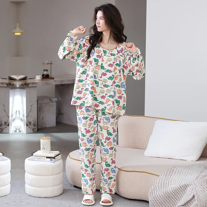 Herbal Primer Pajama Set Women's Combo Set-13